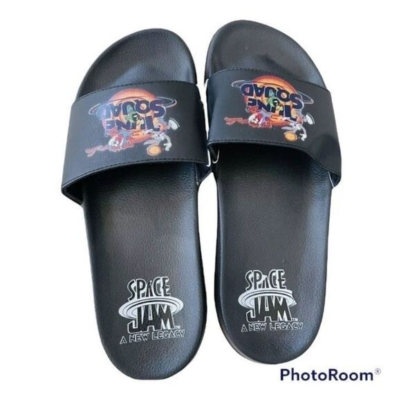 Space Jam Tune Squad Men's Slide Sandals Flip Flops Slides Looney Tunes Sz 9/10 - Picture 6 of 7